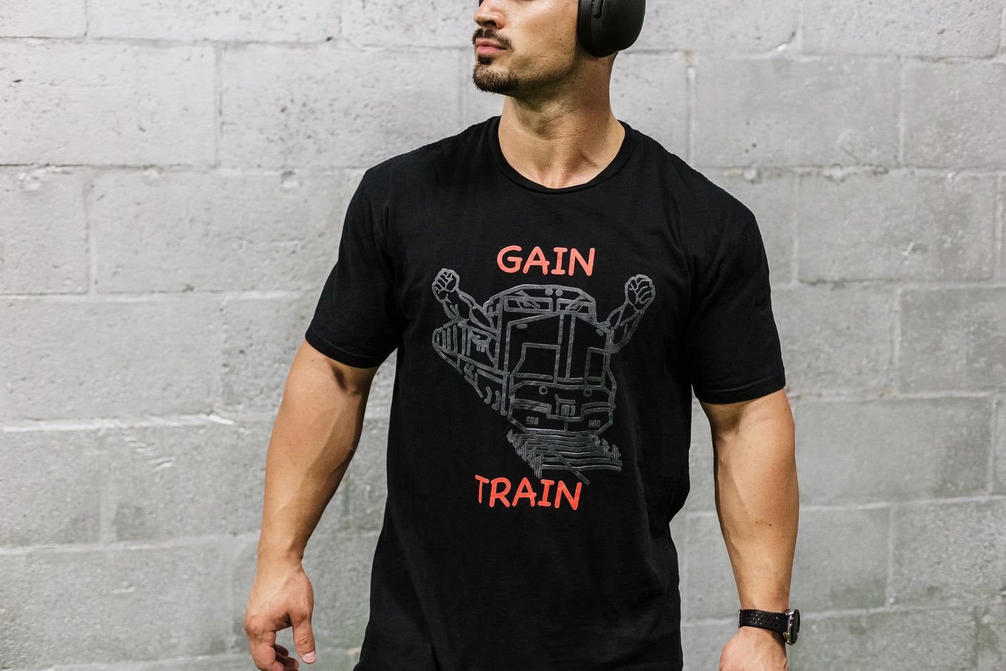 Gain Train Tee (Black Font)